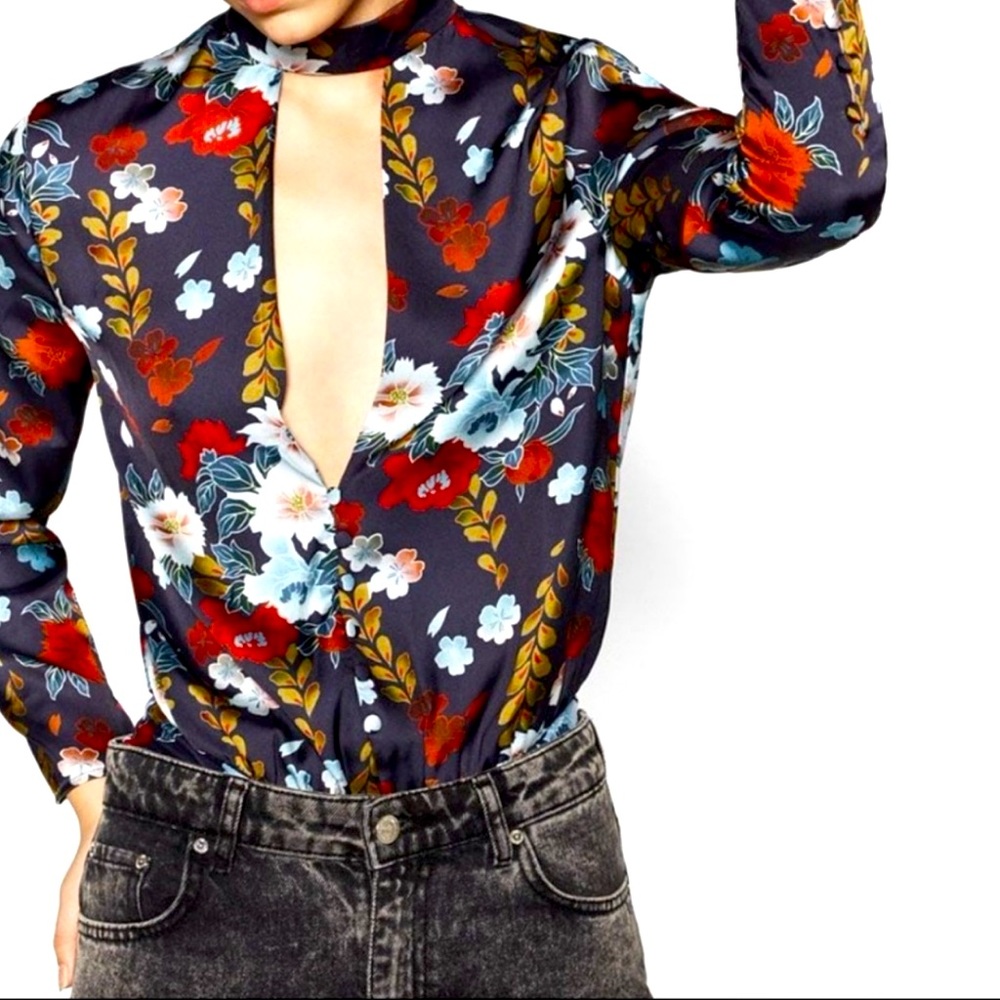 Zara floral bodysuit